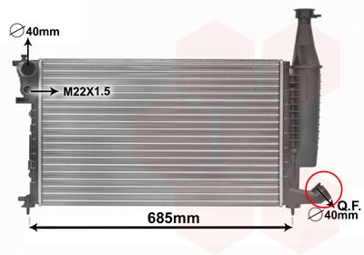VAN WEZEL Радиатор, охлаждение двигателя 09002168